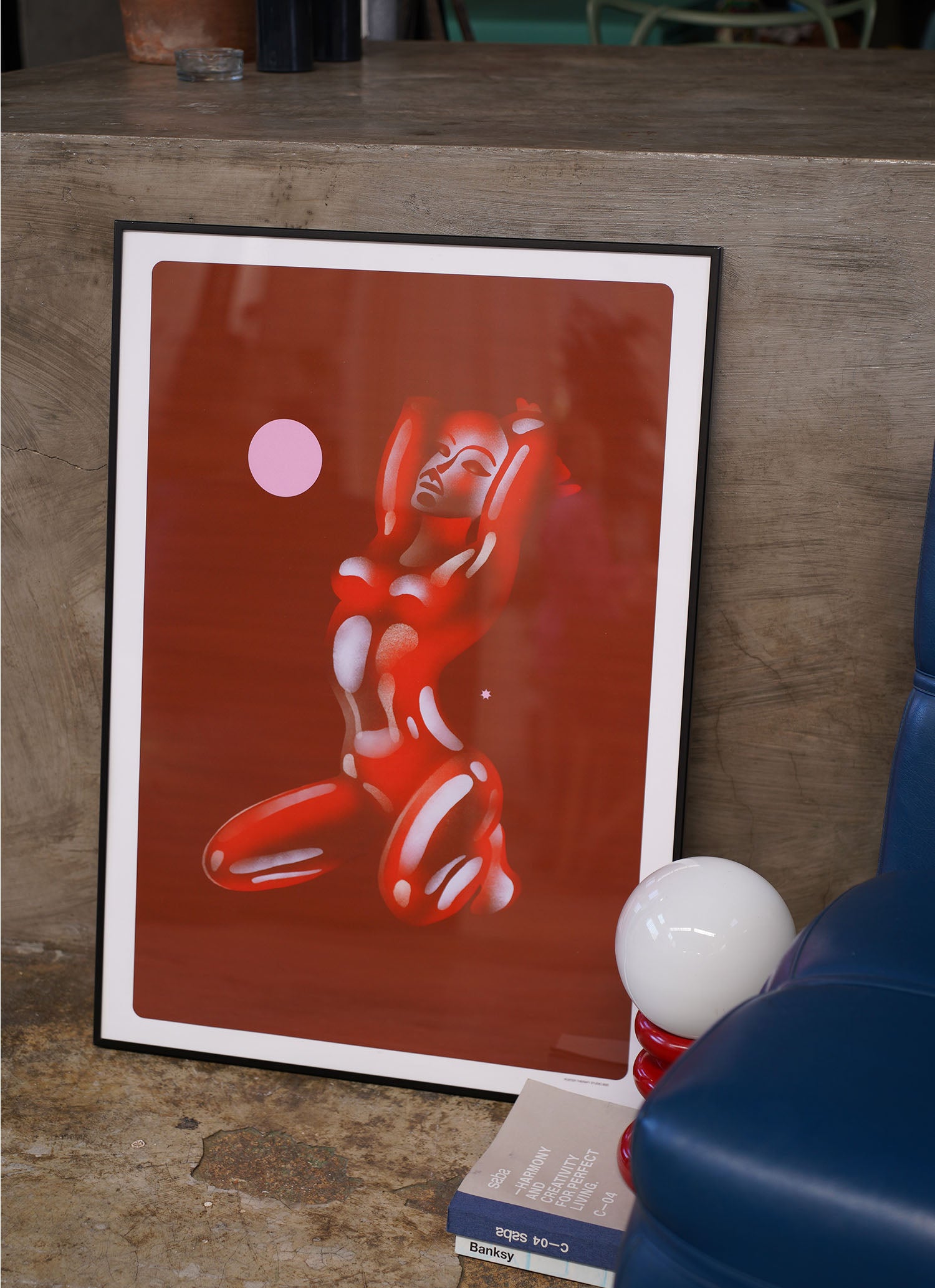 Her Art Print - Brown