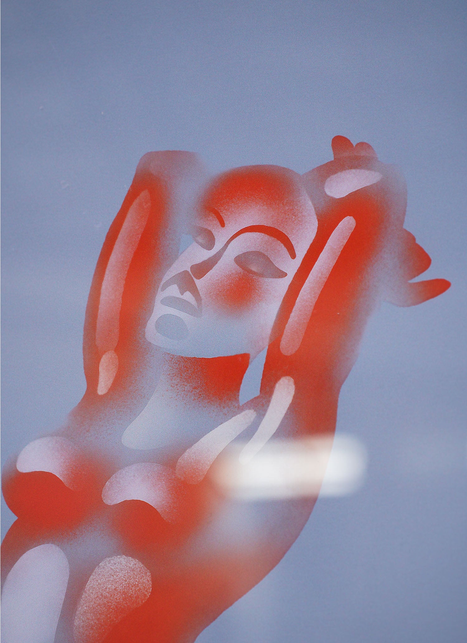 Her Art Print - Baby Blue