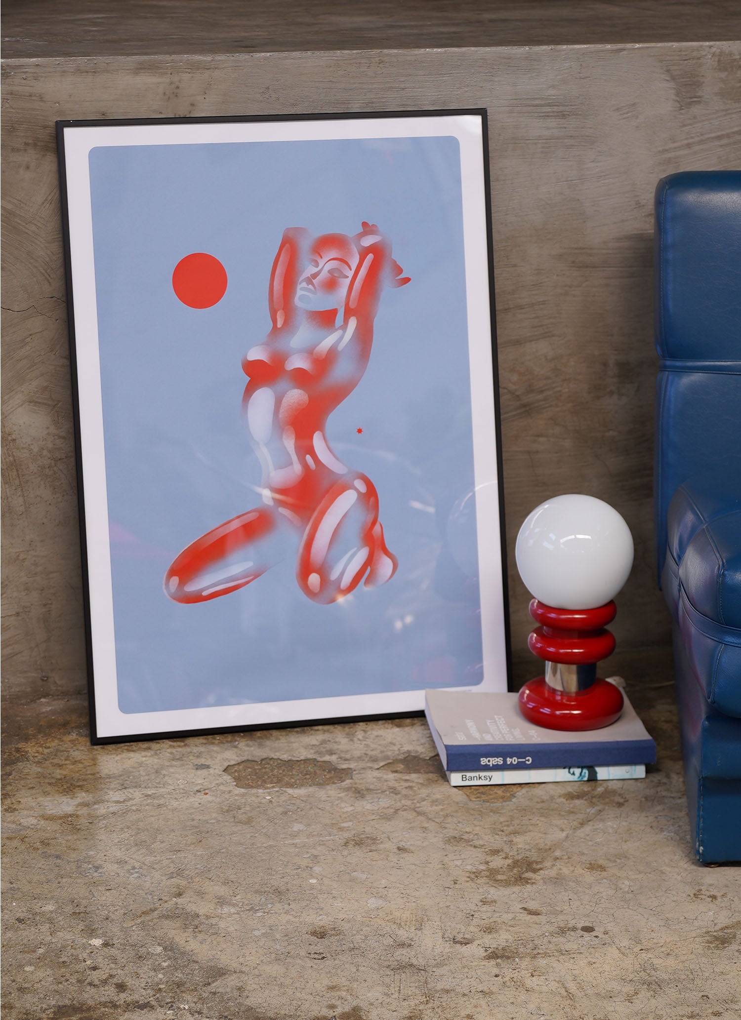 Her Art Print - Baby Blue