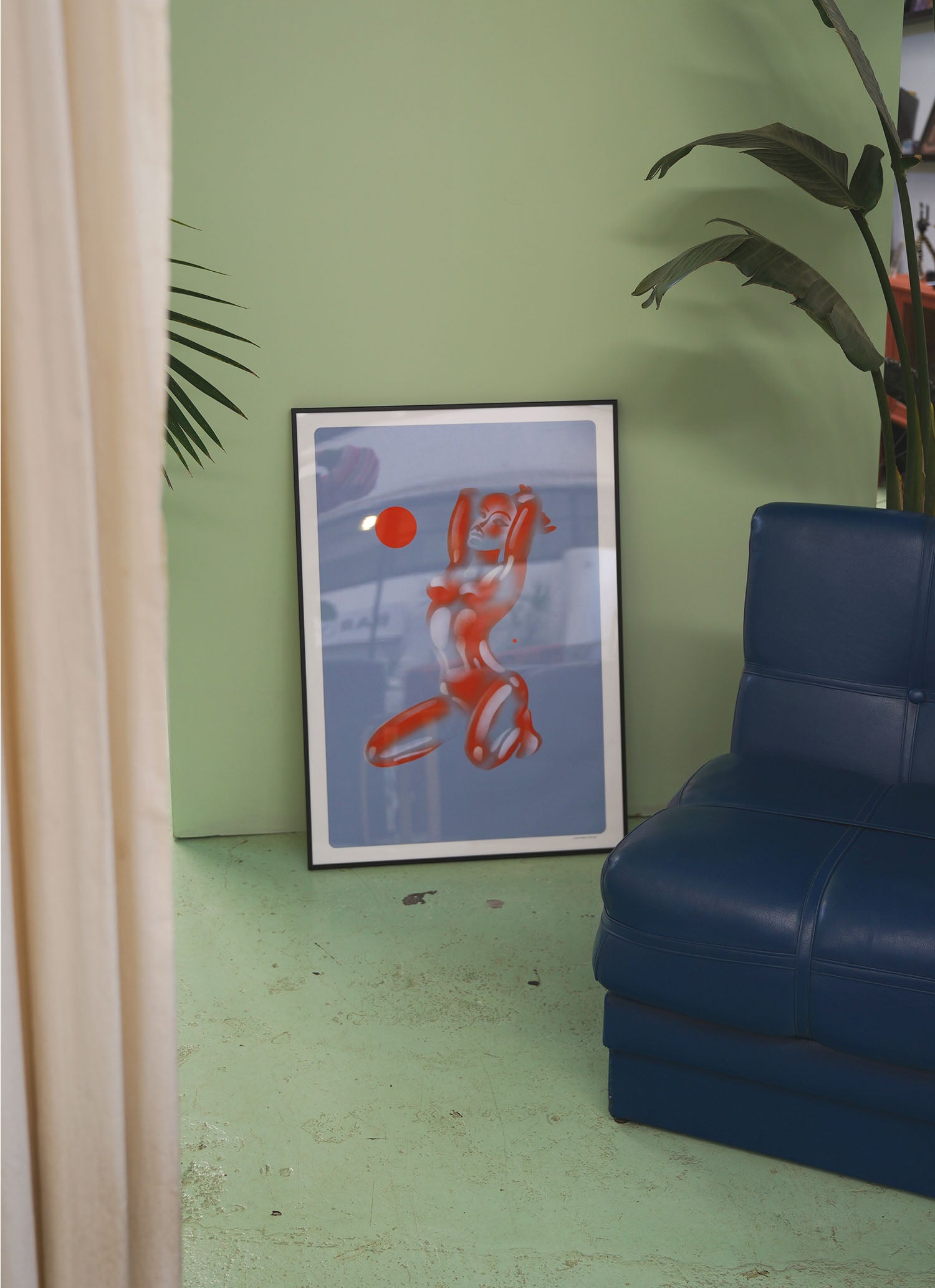 Her Art Print - Baby Blue