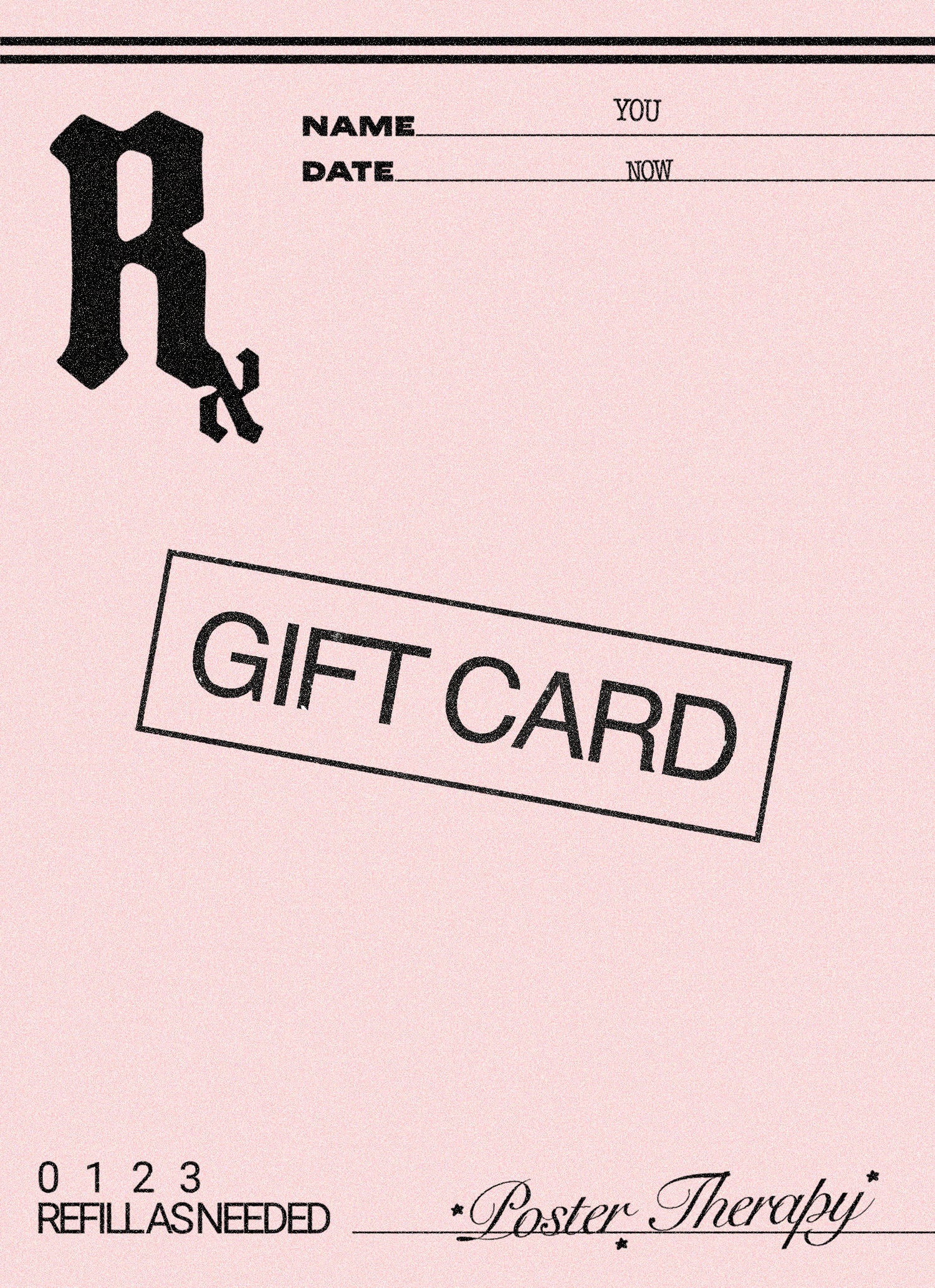 POSTER THERAPY GIFT CARD