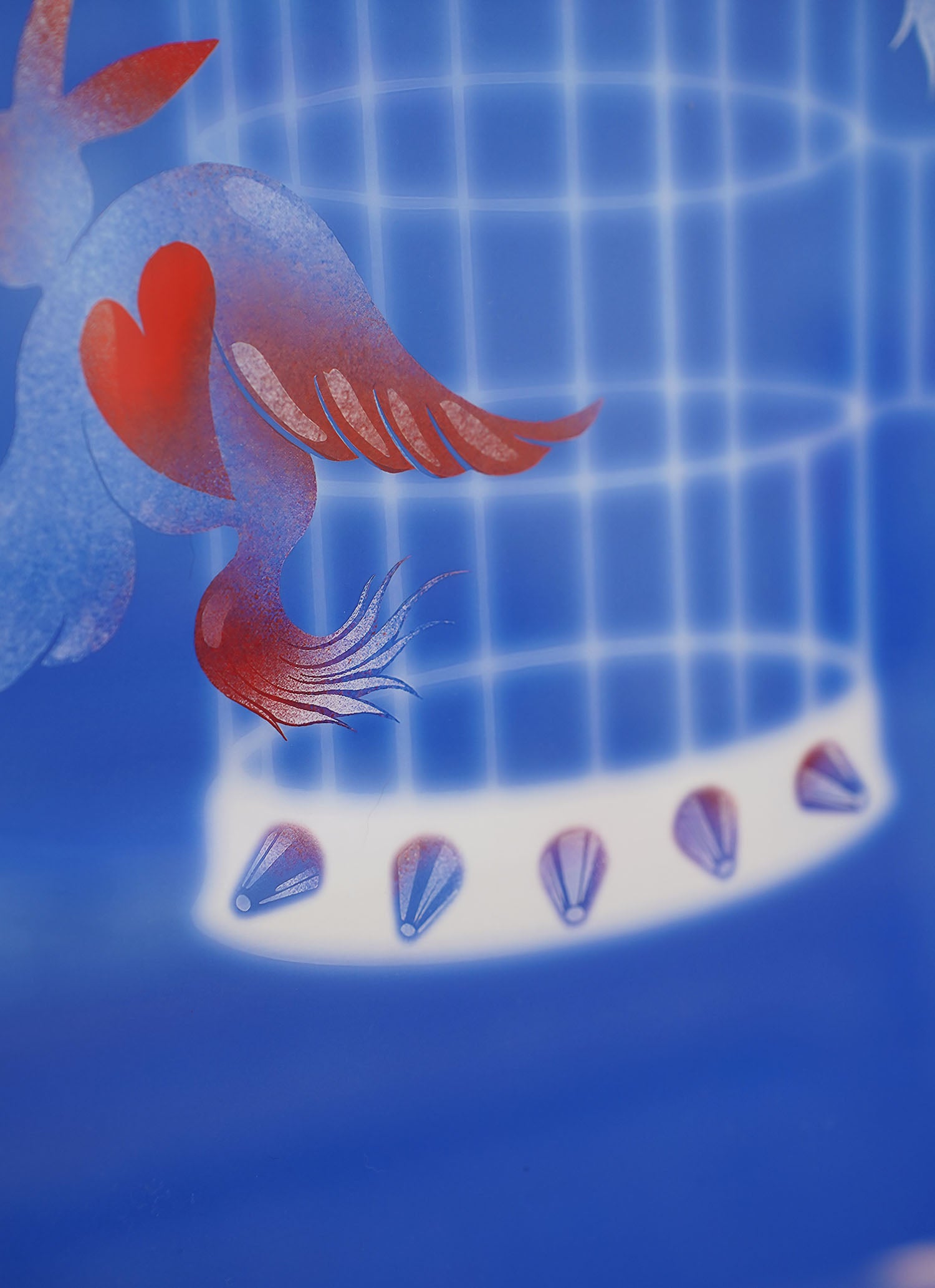 Wings Unfurled Art Print - Blue