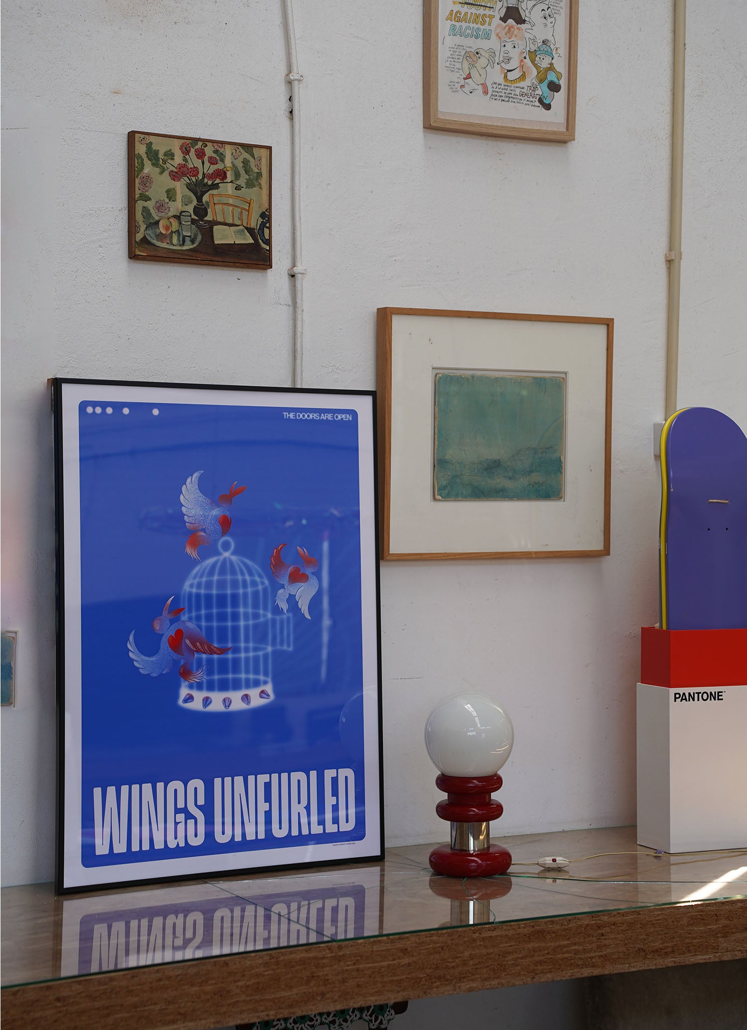 Wings Unfurled Art Print - Blue