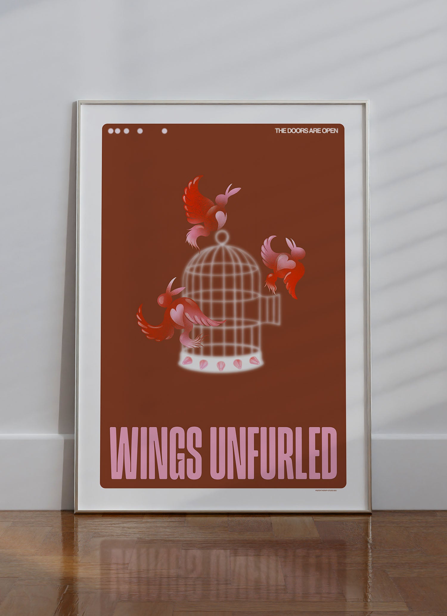 Wings Unfurled Art Print - Brown