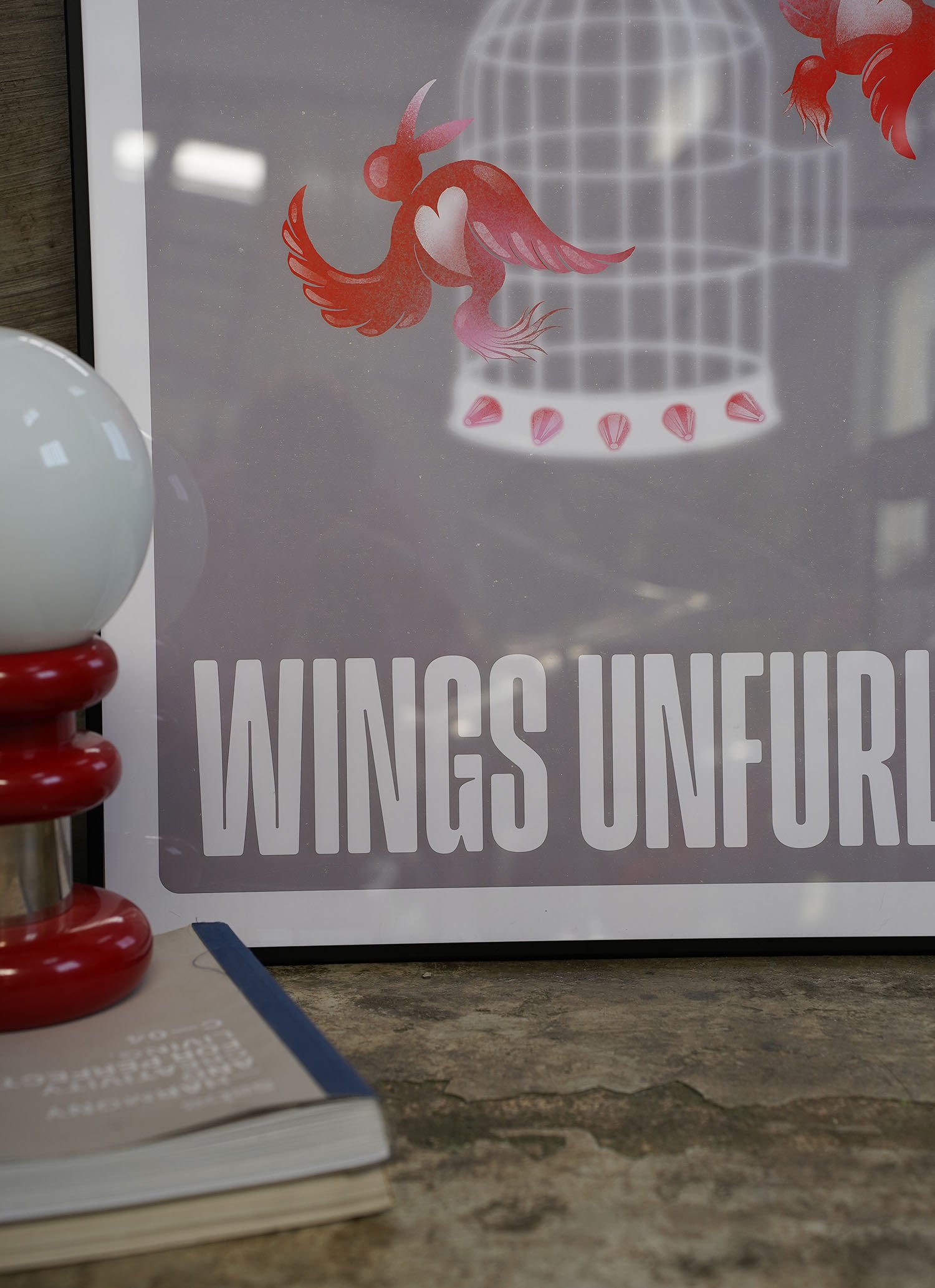 Wings Unfurled Art Print - Grey