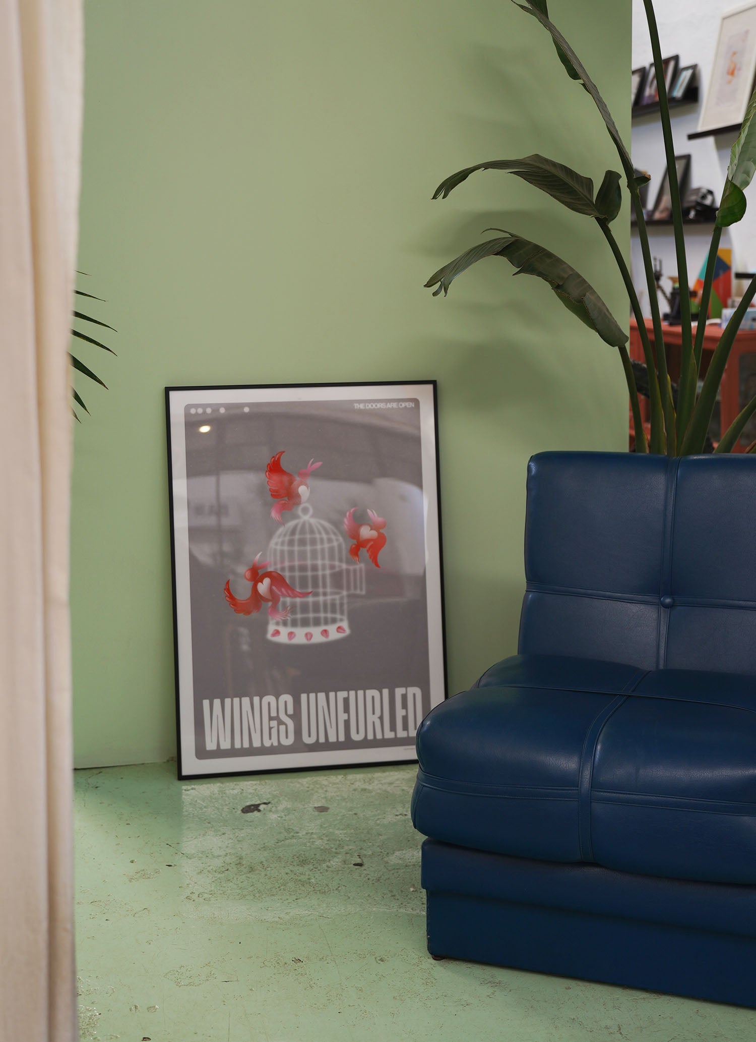 Wings Unfurled Art Print - Grey