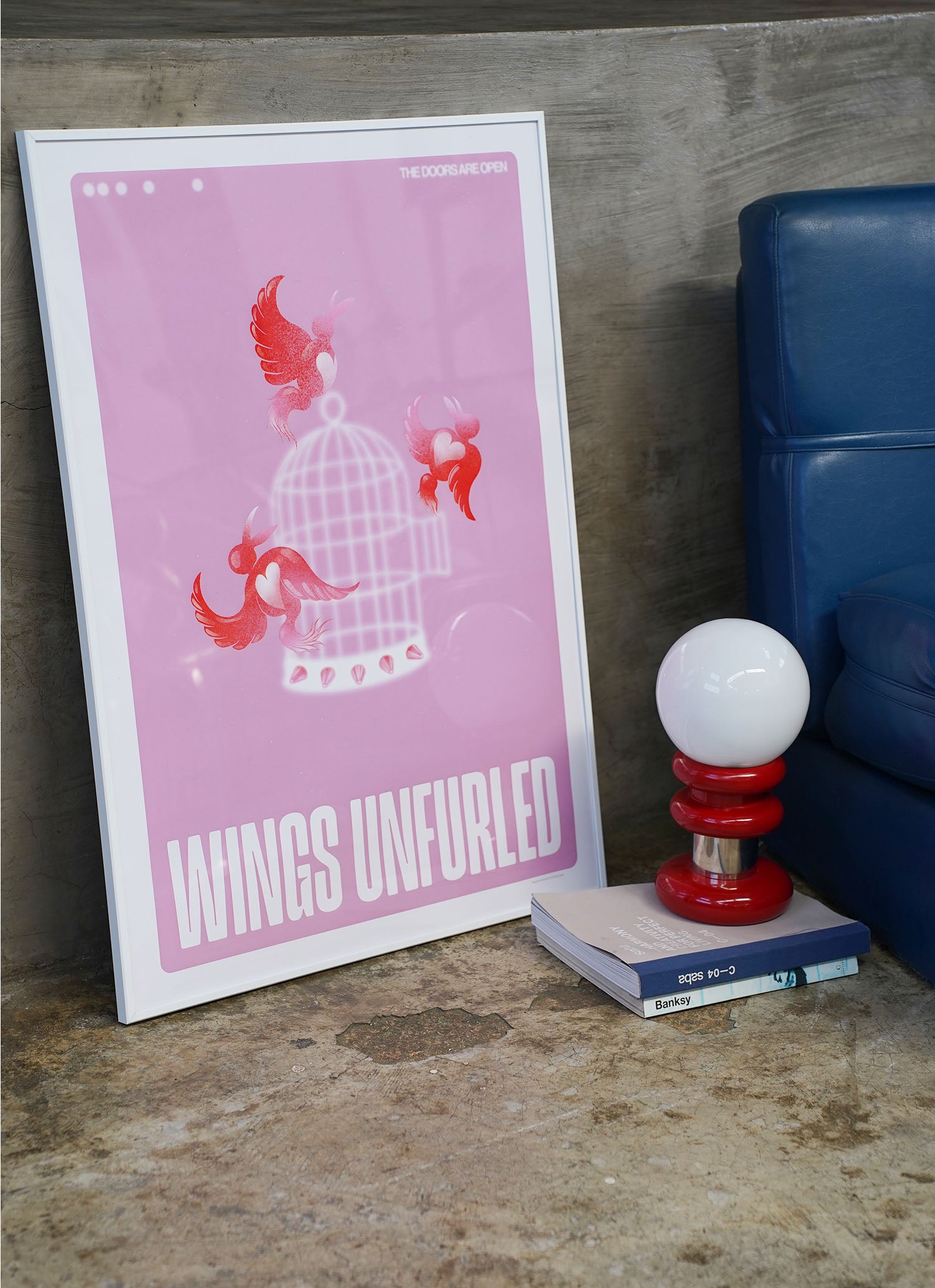 Wings Unfurled Art Print - Pink