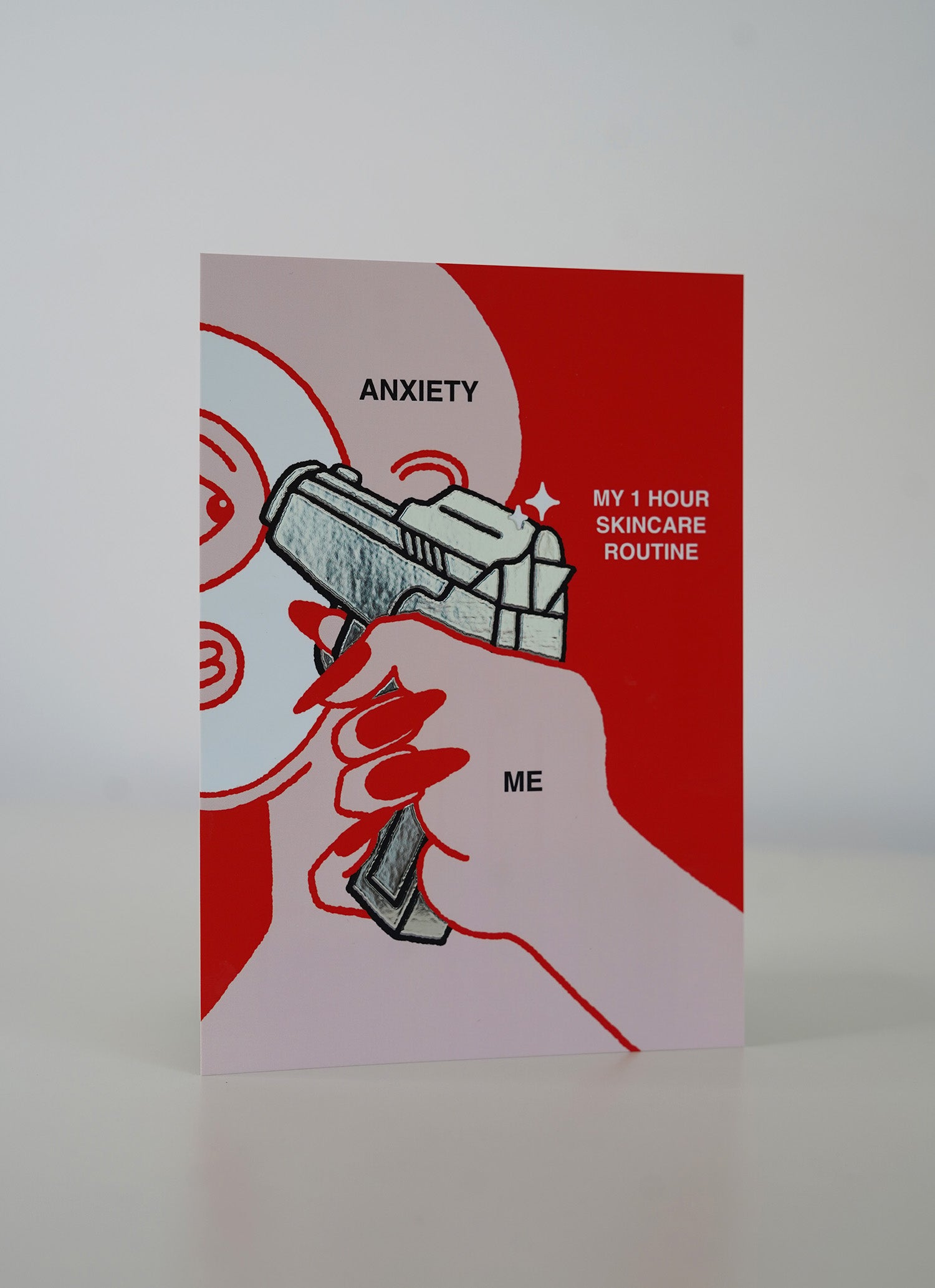 A5 Anxiety Chrome Foil Prints - Set of 3